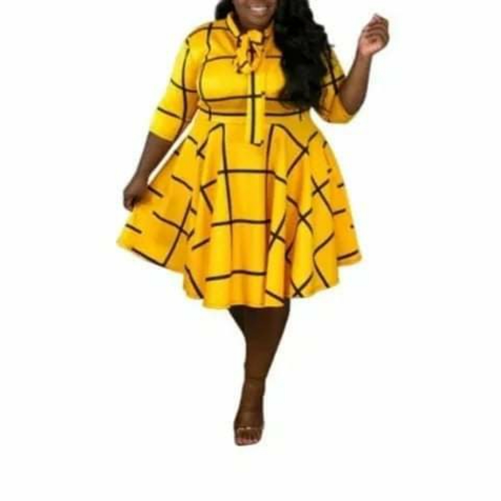 Women’s classics print bow tie dress